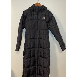 The North Face Women's Sz S Long Down Coat 700 Fill Puffer Jacket Black